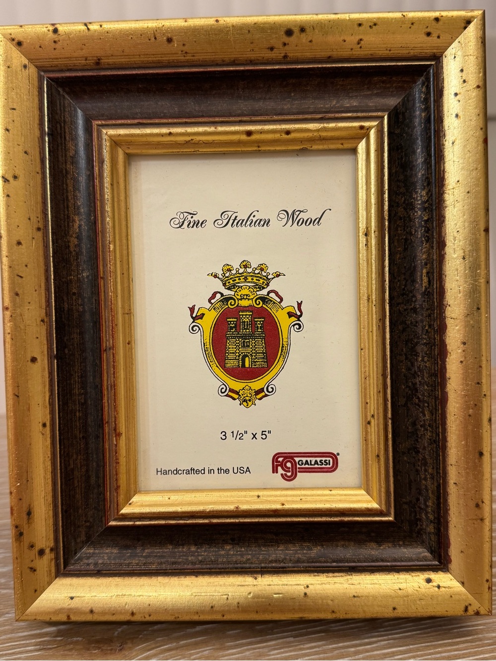 Galassi Gold and Dark Wood Picture Frame - 3.5 x 5